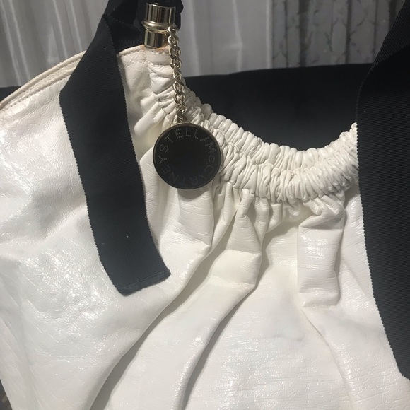 Stella McCartney XL Hobo Bag White Vegan Leather Oversized Designer - Picture 2 of 14